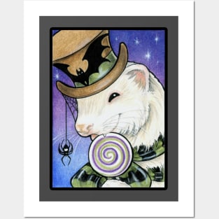 Trick or Treat Ferret - Design 2 Posters and Art